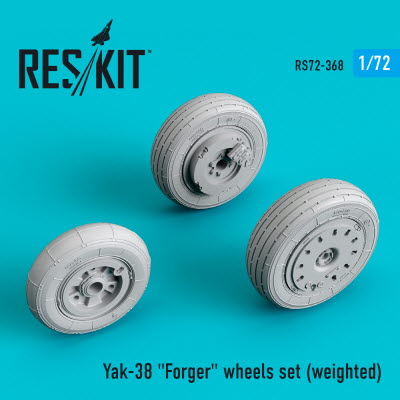 [사전 예약] RS72-0368 1/72 Yak-38 \"Forger\" wheels set (weighted) (1/72)