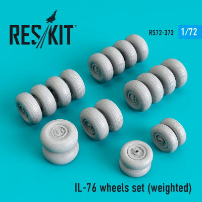RS72-0373 1/72 IL-76 wheels set (weighted) (1/72)