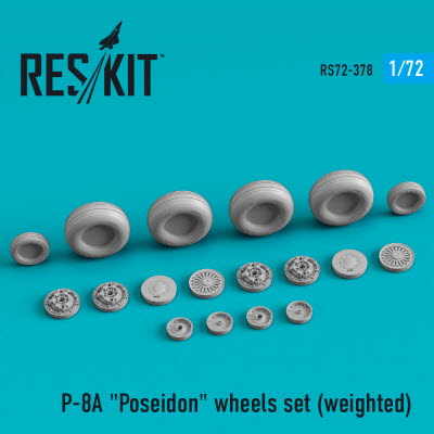 RS72-0378 1/72 P-8A \"Poseidon\" wheels set (weighted) (1/72)