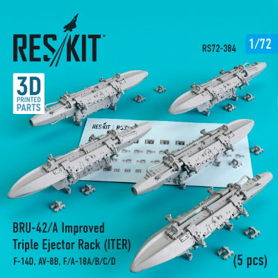 [사전 예약] RS72-0384 1/72 BRU-42/A Improved Triple Ejector Rack (ITER) (5 pcs) (F-14D, AV-8B, F/A-18A/B/C/D) (1