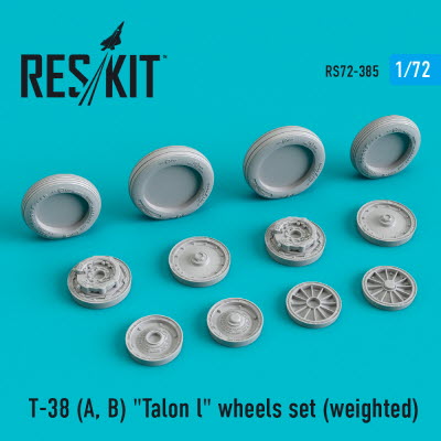 RS72-0385 1/72 T-38 (A, B) \"Talon l\" wheels set (weighted) (1/72)