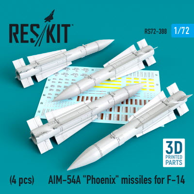 [사전 예약] RS72-0388 1/72 AIM-54A "Phoenix" missiles for F-14 (4pcs) (1/72)