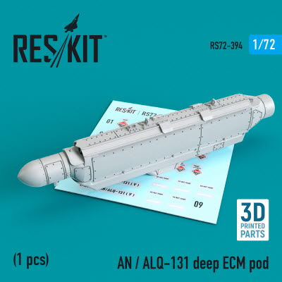 [사전 예약] RS72-0394 1/72 AN / ALQ-131 deep ECM pod (3D Printing) (A-7, A-10, F-4, F-16, F-111, C-130)(1/72)