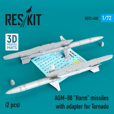 RS72-0400 1/72 AGM-88 \"Harm\" missiles with adapter for Tornado (2 pcs) (1/72)