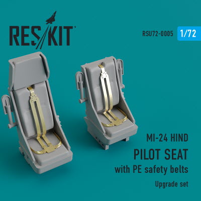 RSU72-0005 1/72 MI-24 pilot seat with PE safety belts (1/72)