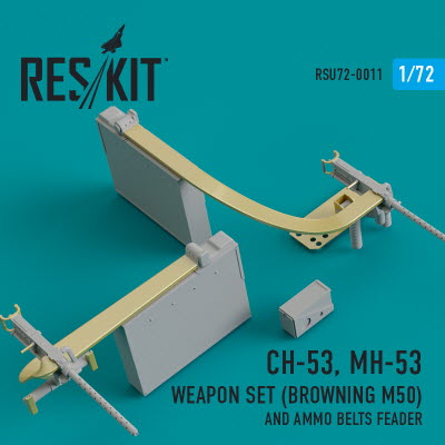 RSU72-0011 1/72 CH-53, MH-53 Weapon Set (Browning M50) and Ammo belts feader (1/72)