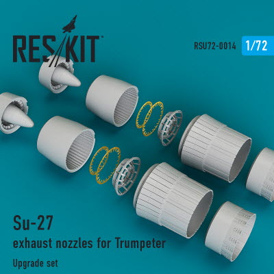 RSU72-0014 1/72 Su-27 exhaust nozzles for Trumpeter kit (1/72)