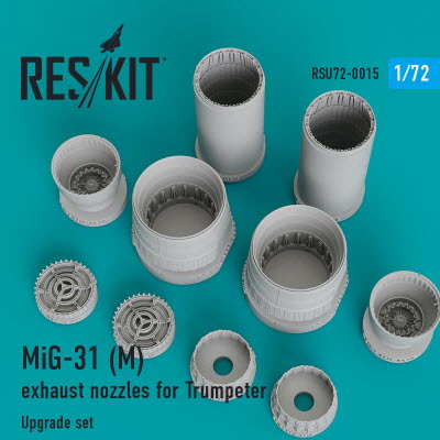 RSU72-0015 1/72 MiG-31 (M) exhaust nozzles for Trumpeter kit (1/72)