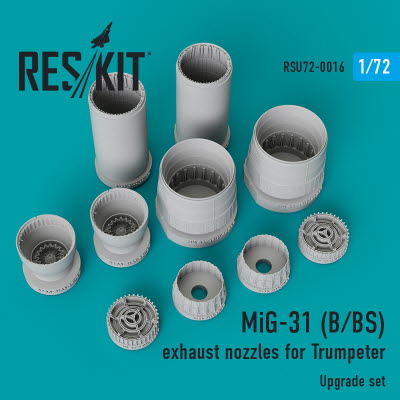 RSU72-0016 1/72 MiG-31 (B/BS) exhaust nozzles for Trumpeter kit (1/72)
