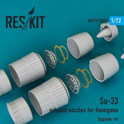 RSU72-0020 1/72 Su-33 exhaust nozzles for Hasegawa kit (1/72)
