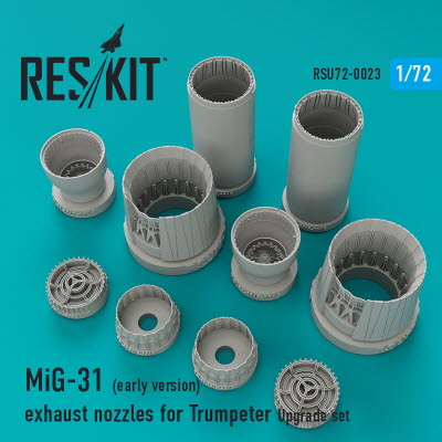 RSU72-0023 1/72 MiG-31 (early version) exhaust nozzles for Trumpeter kit (1/72)