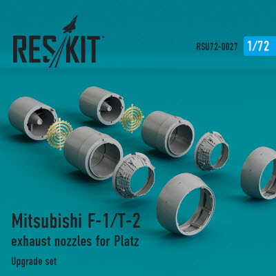 RSU72-0027 1/72 Mitsubishi F-1/T-2 exhaust nozzles for Platz kit (1/72)