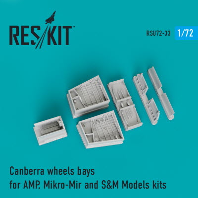 RSU72-0033 1/72 Canberra wheels bays for AMP, Mikro-Mir and S&M Models kits (1/72)