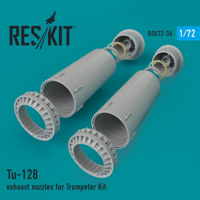 RSU72-0036 1/72 Tu-128 exhaust nozzles for Trumpeter kit (1/72)