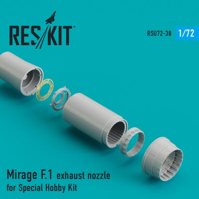 RSU72-0038 1/72 Mirage F.1 exhaust nozzle for Special Hobby kit (1/72)