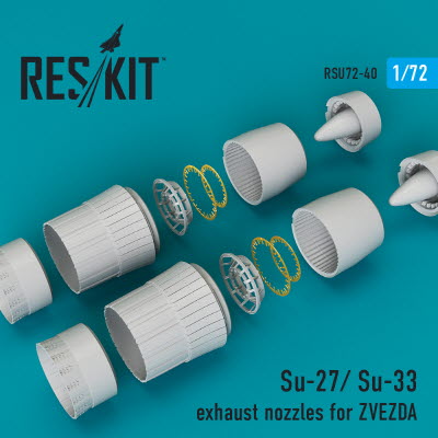 [사전 예약] RSU72-0040 1/72 Su-27/ Su-33 exhaust nozzles for Zvezda kit (1/72)