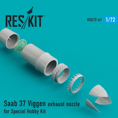 RSU72-0041 1/72 Saab 37 Viggen exhaust nozzle for Special Hobby kit (1/72)