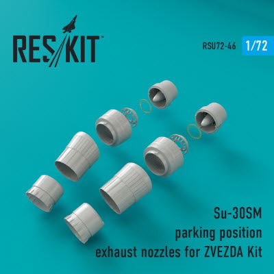 RSU72-0046 1/72 Su-30SM parking position exhaust nozzles for Zvezda kit (1/72)