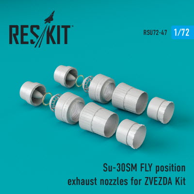 RSU72-0047 1/72 Su-30SM fly position exhaust nozzles for Zvezda kit (1/72)