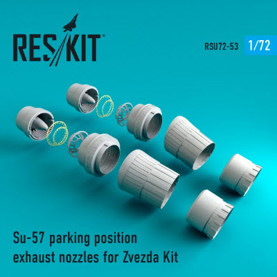 RSU72-0053 1/72 Su-57 parking position exhaust nozzles for Zvezda kit (1/72)