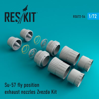 RSU72-0054 1/72 Su-57 fly position exhaust nozzles Zvezda kit (1/72)