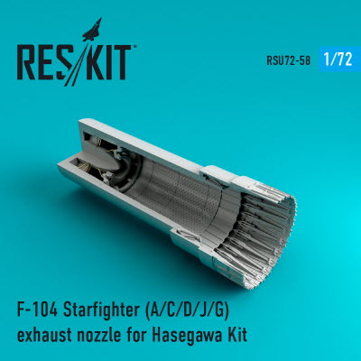 RSU72-0058 1/72 F-104 (A,C,D,J,G) "Starfighter" exhaust nozzle for Hasegawa kit (1/72)