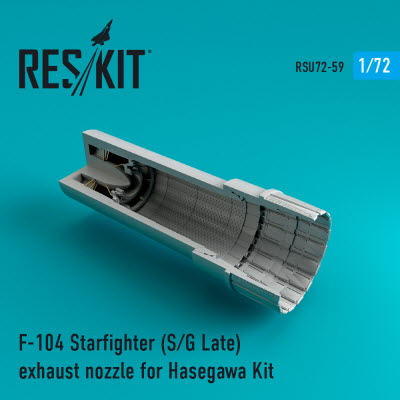 RSU72-0059 1/72 F-104 (S/G-late) "Starfighter" exhaust nozzle for Hasegawa kit (1/72)