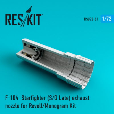 RSU72-0061 1/72 F-104 (S/G-late) \"Starfighter\" exhaust nozzle for Revell/Monogram kit (1/72)