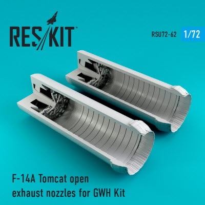 RSU72-0062 1/72 F-14A \"Tomcat\" open exhaust nozzles for GWH kit (1/72)