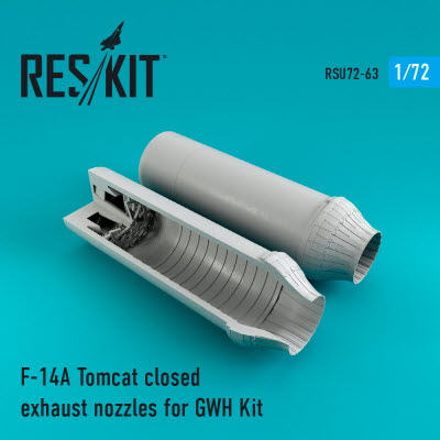 RSU72-0063 1/72 F-14A "Tomcat" closed exhaust nozzles for GWH kit (1/72)