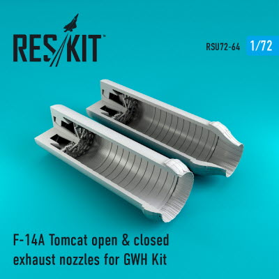 RSU72-0064 1/72 F-14A \"Tomcat\" open & closed exhaust nozzles for GWH kit (1/72)