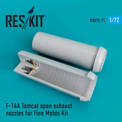 RSU72-0071 1/72 F-14A \"Tomcat\" open exhaust nozzles for Fine Molds kit (1/72)