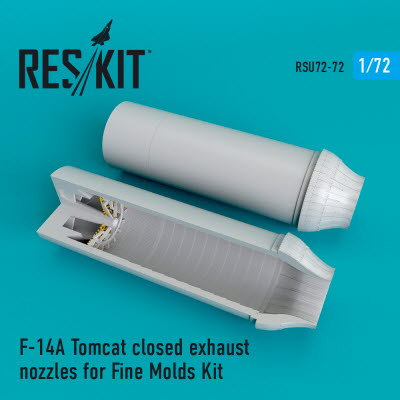 RSU72-0072 1/72 F-14A \"Tomcat\" closed exhaust nozzles for Fine Molds kit (1/72)