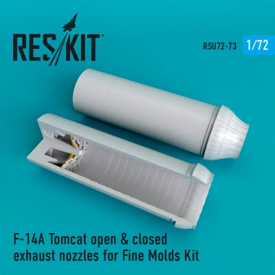 RSU72-0073 1/72 F-14A "Tomcat" open & closed exhaust nozzles for Fine Molds kit (1/72)