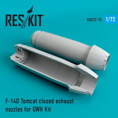 RSU72-0075 1/72 F-14D "Tomcat" closed exhaust nozzles for GWH kit (1/72)