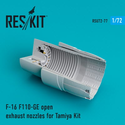 RSU72-0077 1/72 F-16 "Fighting Falcon" F110-GE open exhaust nozzle for Tamiya kit (1/72)
