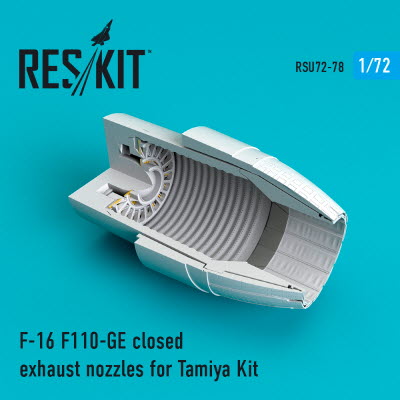 RSU72-0078 1/72 F-16 "Fighting Falcon" F110-GE closed exhaust nozzle for Tamiya kit (1/72)