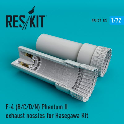 [사전 예약] RSU72-0083 1/72 F-4 (B,C,D,N) \"Phantom II\" exhaust nozzles for Hasegawa kit (1/72)