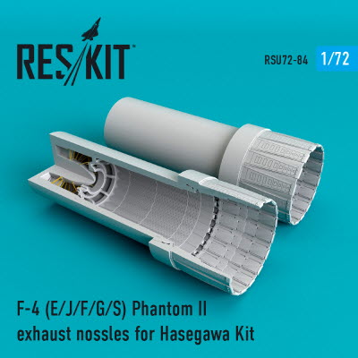 [사전 예약] RSU72-0084 1/72 F-4 (E,J,F,G,S) \"Phantom II\" exhaust nozzles for Hasegawa kit (1/72)