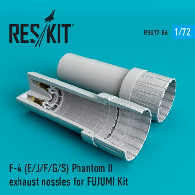 [사전 예약] RSU72-0086 1/72 F-4 (E,J,F,G,S) \"Phantom II\" exhaust nozzles for Fujimi kit (1/72)