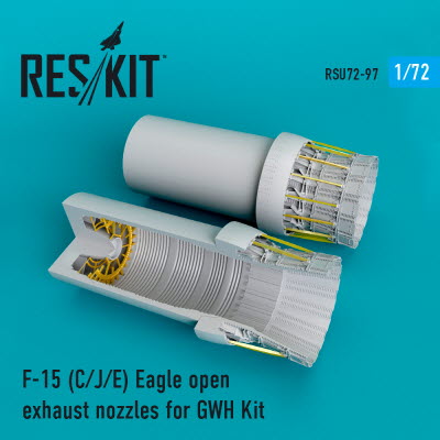 [사전 예약] RSU72-0097 1/72 F-15 (C,J,E) open exhaust nozzles for GWH kit (1/72)