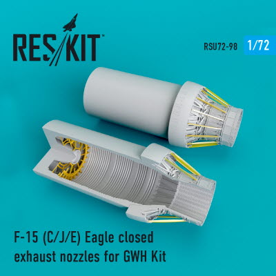 [사전 예약] RSU72-0098 1/72 F-15 (C,J,E) closed exhaust nozzles for GWH kit (1/72)