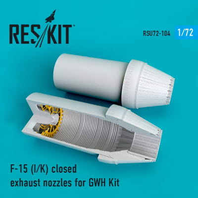 RSU72-0104 1/72 F-15I closed exhaust nozzles for GWH kit (1/72)