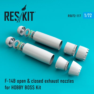 RSU72-0117 1/72 F-14 (B,D) open & closed exhaust nozzles for HobbyBoss kit (1/72)