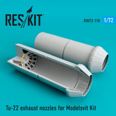 RSU72-0118 1/72 Tu-22 exhaust nozzles for Modelsvit kit (1/72)