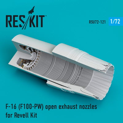 RSU72-0121 1/72 F-16 "Fighting Falcon" (F100-PW) open exhaust nozzles for Revell kit (1/72)