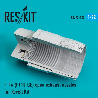 RSU72-0123 1/72 F-16 \"Fighting Falcon\" (F110-GE) open exhaust nozzles for Revell kit (1/72)