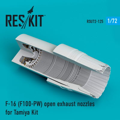 RSU72-0125 1/72 F-16 "Fighting Falcon" (F100-PW) open exhaust nozzles for Tamiya kit (1/72)