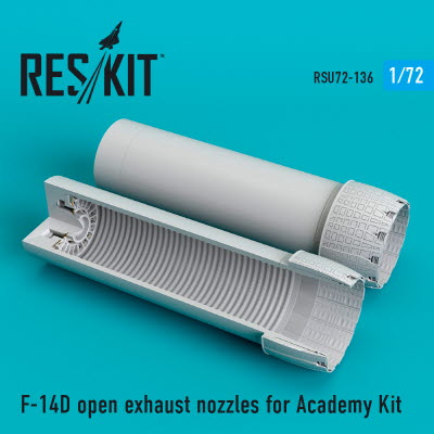 RSU72-0136 1/72 F-14D \"Tomcat\" open exhaust nozzles for Academy kit (1/72)