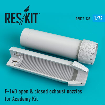 RSU72-0138 1/72 F-14D \"Tomcat\" open & closed exhaust nozzles for Academy kit (1/72)